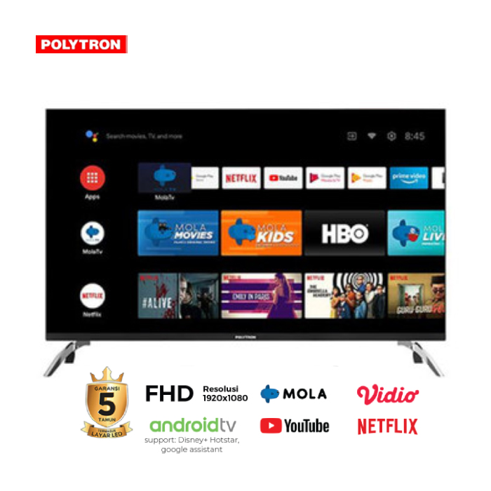 Polytron Full HD Digital Smart LED TV 43" - 43AG9953